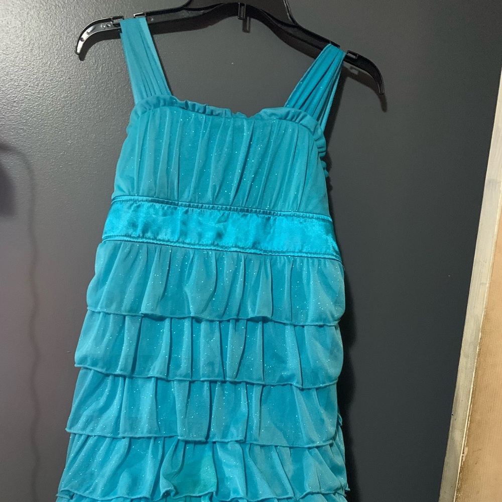 Girls blue sparkly dress